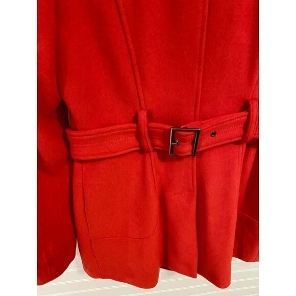 BCBGMAXAZRIA “Finn” Red Peacoat - Picture 7 of 9